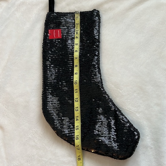 Wondershop Christmas Black Sequin Stocking 20 Wondershop Black Sequined Glitter Christmas Stocking NWT